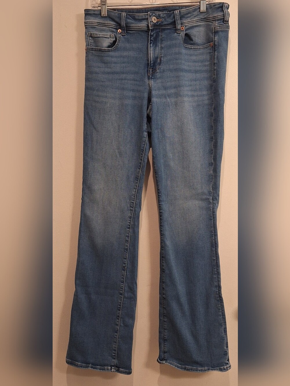 AE American Eagle Next Level Stretch Kick Boot Blue Jeans Women's 10 Long